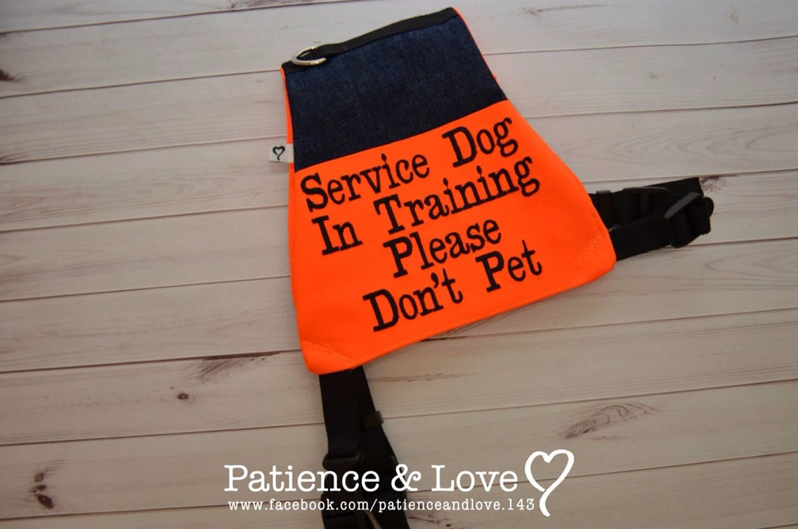 Service Dog In Training Please Don t Pet Butterfly Style Embroidered Vest