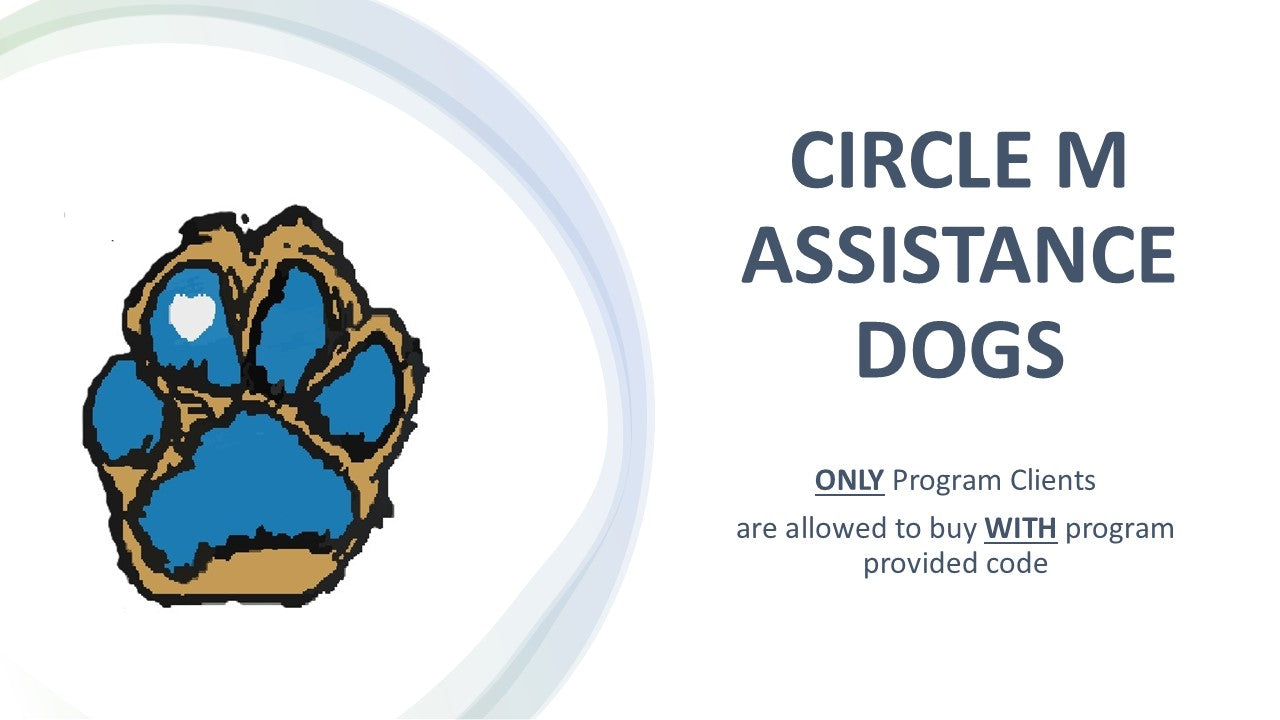 Program Vest - Circle M Assistance Dogs, Butterfly or S&R - clients can purchase