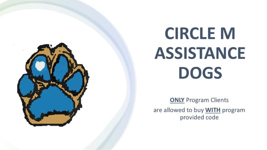 Program Vest - Circle M Assistance Dogs, Butterfly or S&R - clients can purchase