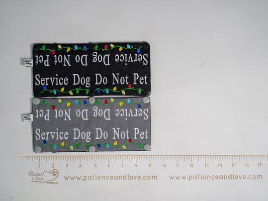 Seasonal Sleeves / Ready to Ship - Service dog - do not pet, lights, Christmas themed, Leash sleeve