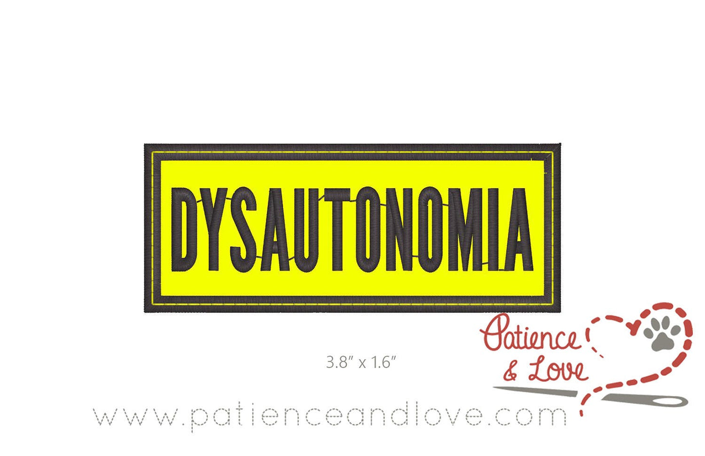 Dysautonomia, 3.8 x 1.6 inch rectangular patch